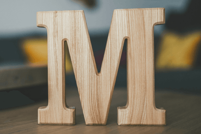 Wood Letters 15cm height - Bilauf